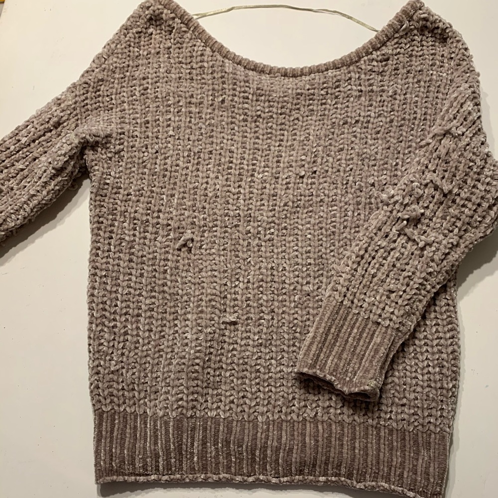 Loose velvet sweater-boutique